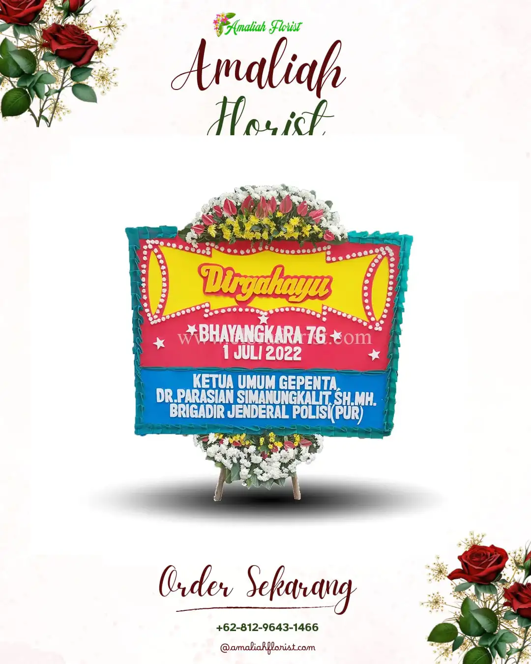 Papan Bunga HUT Ulang Tahun Mesjid Raya